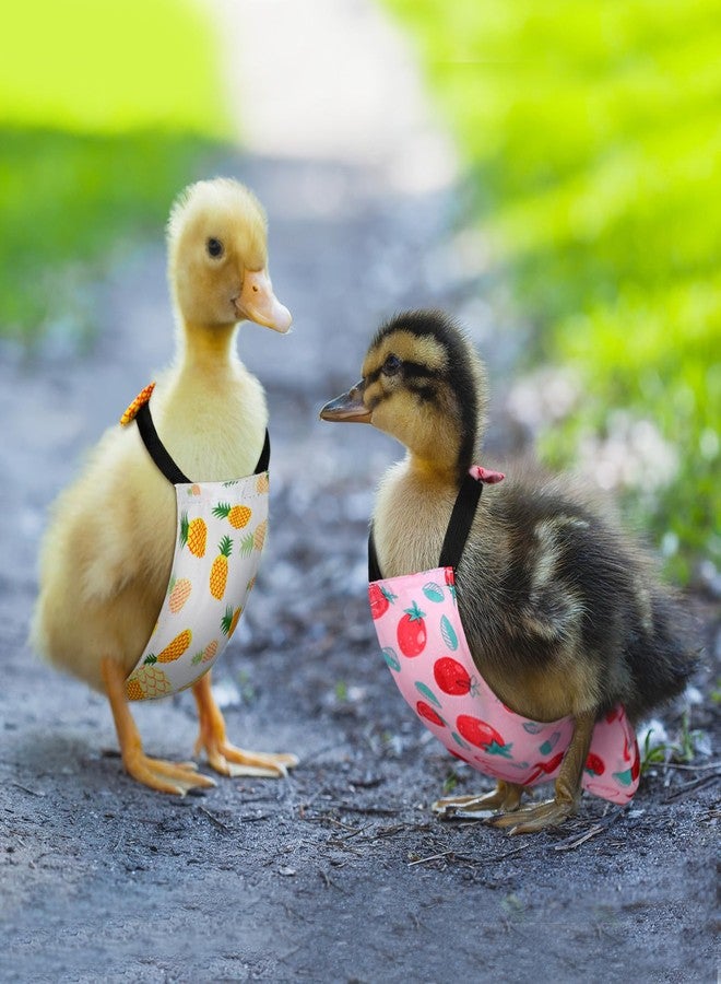 DoubleFill حفاضات دجاج دبل فيل 6 قطع للدجاجات والديوك والبط، قابلة لإعادة الاستخدام والغسل، مع ربطة عنق للبط الصغير والدجاجات والإوز والدواجن، ملابس قابلة للتعديل للدجاجة والديك والدجاج (كلاسيكي، متوسط) - Image 4